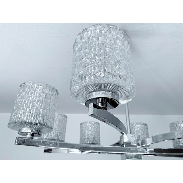 Silver Brutalist Pendant Light from Kaiser-Leuchten, 1970s For Sale - Image 8 of 14