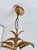 French Gilt Palm Leaf Chandelier, 1950 For Sale - Image 12 of 15