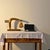 Chinoiserie Mid-Century Reclaimed Ox Yoke Table Lamp — Hand-Forged Iron & Rattan Shade For Sale - Image 3 of 11