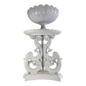 Magnificent Italian Mid Century Blanc De Chin Rococo Style Sculptural Planter