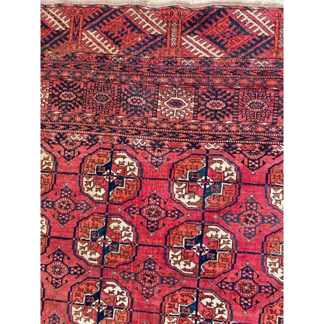 Textile Vintage Turkmen Bokhara Rug, 1950s For Sale - Image 7 of 17