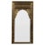 1980s Ornate Moorish Arch Mirror With Brass Foil Cladding| Hand Carved Distressed Large Mirror | Farmhouse Hotel Entryway Unique Leaning Mirror For Sale - Image 5 of 5