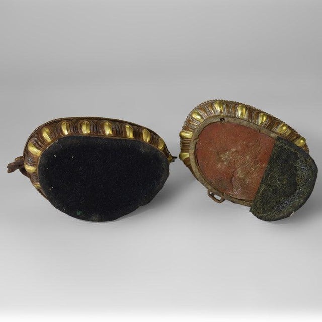 Gold Two Bronze Buddhas: Medicine Buddha & Aparmita Buddha of Infinite Life C1920 For Sale - Image 8 of 9