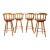 1980s Set of 4 Knotty Pine Swivel Captain’s Bar Stools With Saddle Seats For Sale