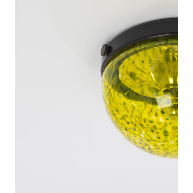 1970s Yellow Glicine Ceiling Lamp by Gae Aulenti for Vistosi, 1970s For Sale - Image 5 of 9