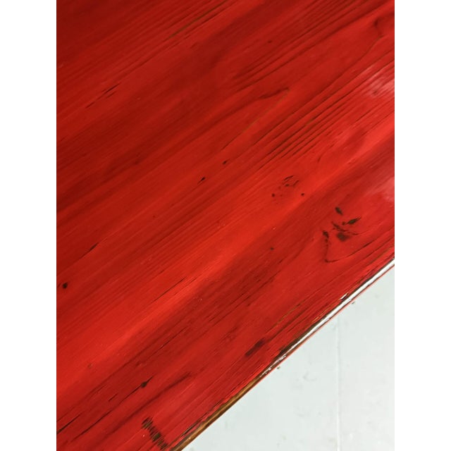 Vintage Chinese Red Sideboard For Sale - Image 3 of 18