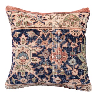 Authentic Vintage Hand Knotted Rug Pillow Cover - For Sale