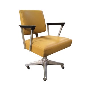 Vintage Yellow Office Chair For Sale