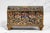 Striking Hand Painted Antique Domed Wood Casket Box With Key Madonna and Child Religious Scene For Sale - Image 16 of 18