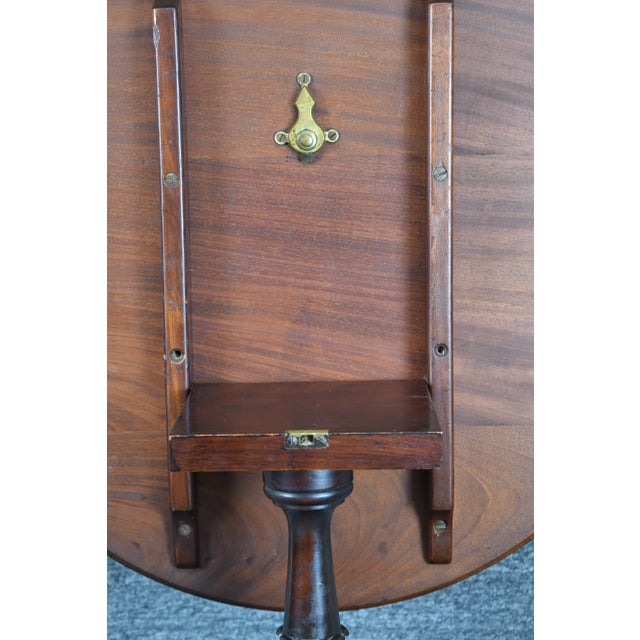 1920s Georgian Mahogany Tilt Top Side Table For Sale - Image 4 of 11