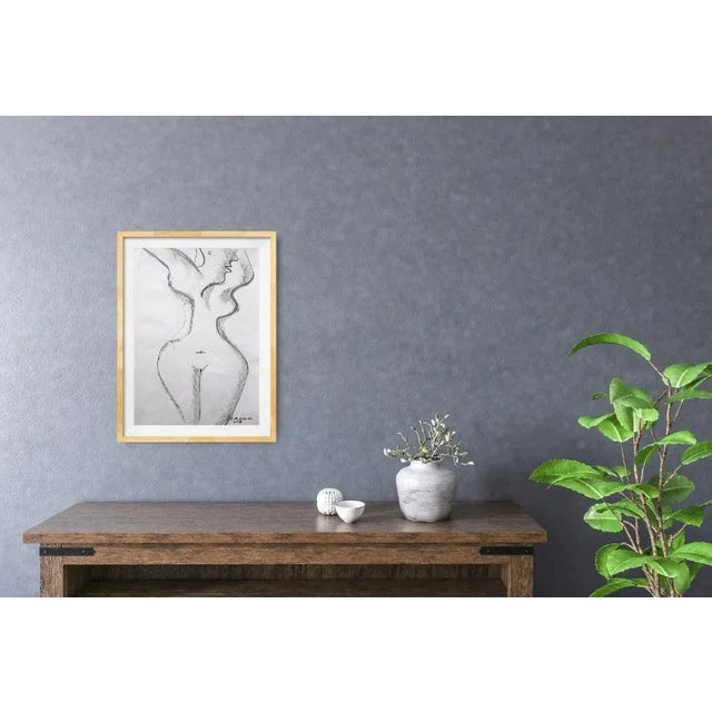 Józef Szajna, Untitled, 2001, Charcoal on Paper For Sale - Image 3 of 5