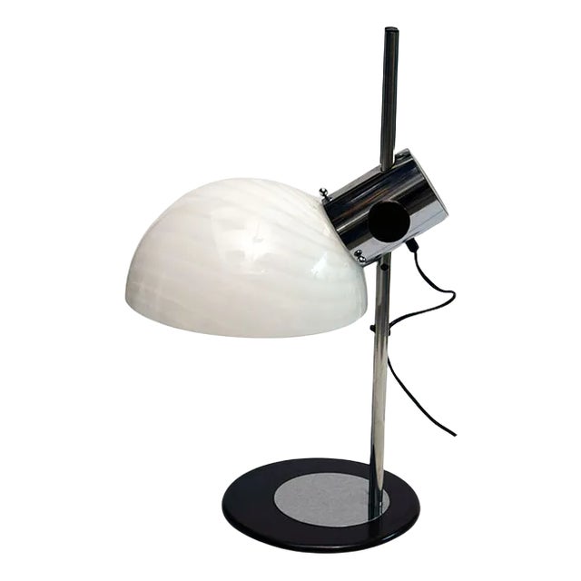 Glass and Metal Table Lamp by Zonca, 1970s For Sale