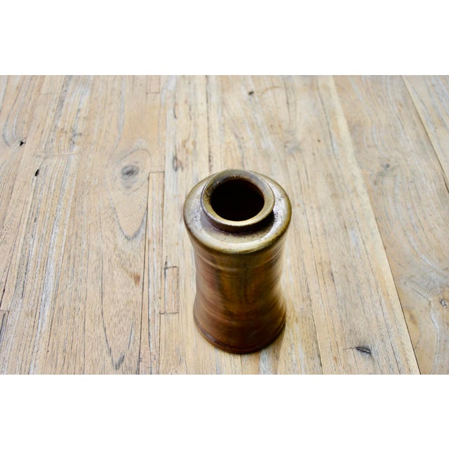 Brown German Anagama Vase by Horst Kerstan, 1994 For Sale - Image 8 of 10