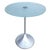 Modern 1990s Y2K Chrome & Frosted Glass "Bugle Base" Pedestal Side Table For Sale - Image 3 of 5