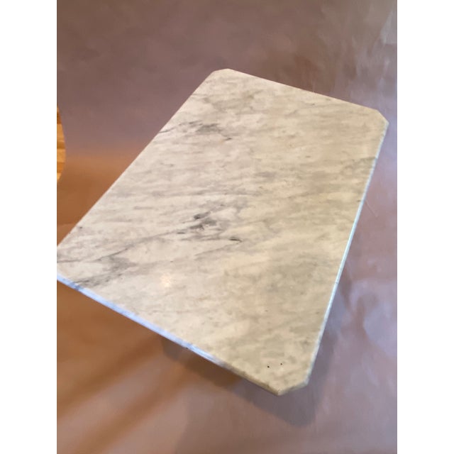 Eastlake Victorian Marble Side Table For Sale - Image 4 of 5