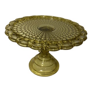 Cake Stand Amber 19th C Early American Pattern Glass For Sale