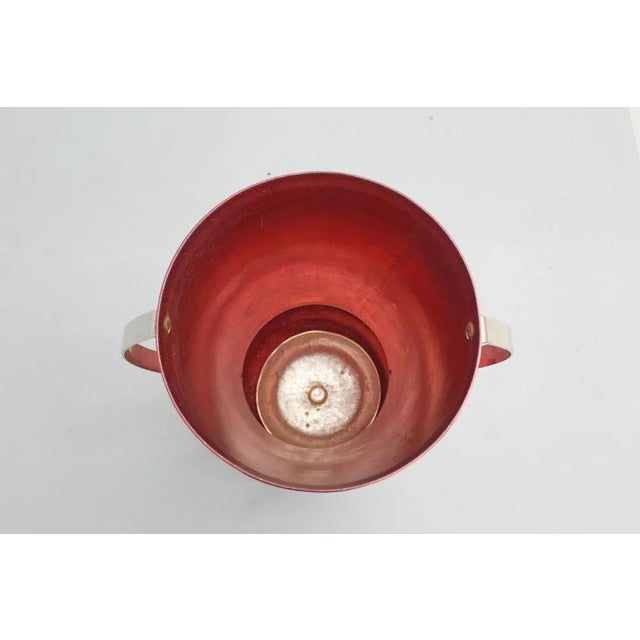 Pink Mid-Century Glazed Aluminium Umbrella Stand, 1950 For Sale - Image 8 of 13