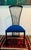 1980s Dining Chair Highback Italian Style in Blue For Sale - Image 5 of 8