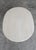 Off-white Oval Travertine Coffee Table With Hand-Forged Iron Base For Sale - Image 8 of 11
