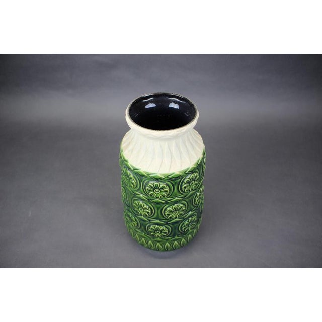 Large decorative ceramic vase manufactured by BAY Keramik in West Germany during the 1970s. The vase features an elaborate...