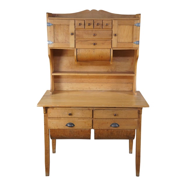 Early 20th Century Antique Possum Belly Farmhouse Bakers Kitchen