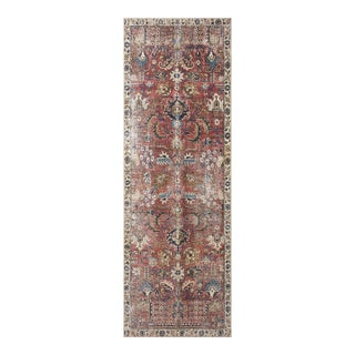 Chris Loves Julia x Loloi Jules Merlot / Multi 2'-6" x 7'-6" Runner Rug For Sale