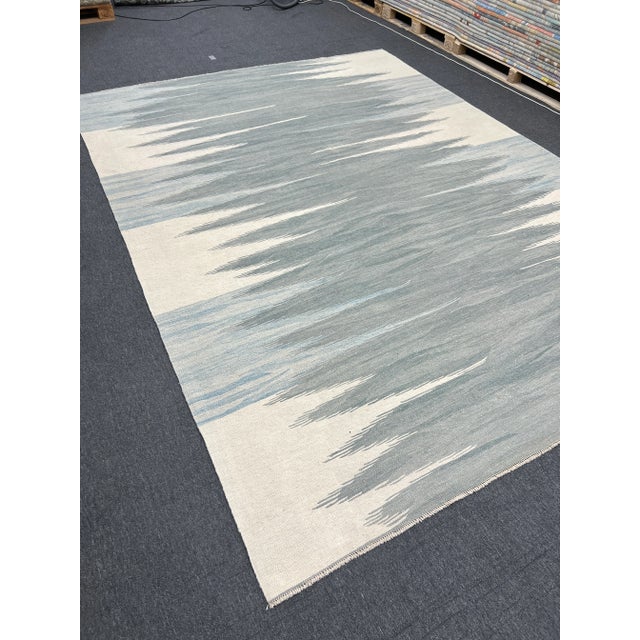 2020s 2020s Modern Turkish Hand-Knotted Scandinavian Style Kilim Area Rug For Sale - Image 5 of 9