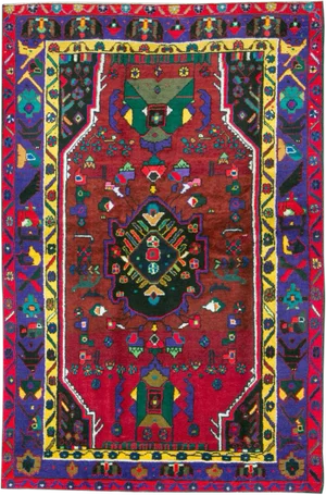 Vintage Persian Hamadan Rug – Size: 4' 5" X 6' 7"