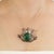 Antique Style Oxidized Silver & 15.25 Ct Natural Emerald Diamond Frog Brooch Pendant For Sale - Image 9 of 14