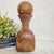 1970s Italian Leather Wrapped Decanter Brass Knight Crest, Bar Cart Dark Academic For Sale - Image 4 of 16