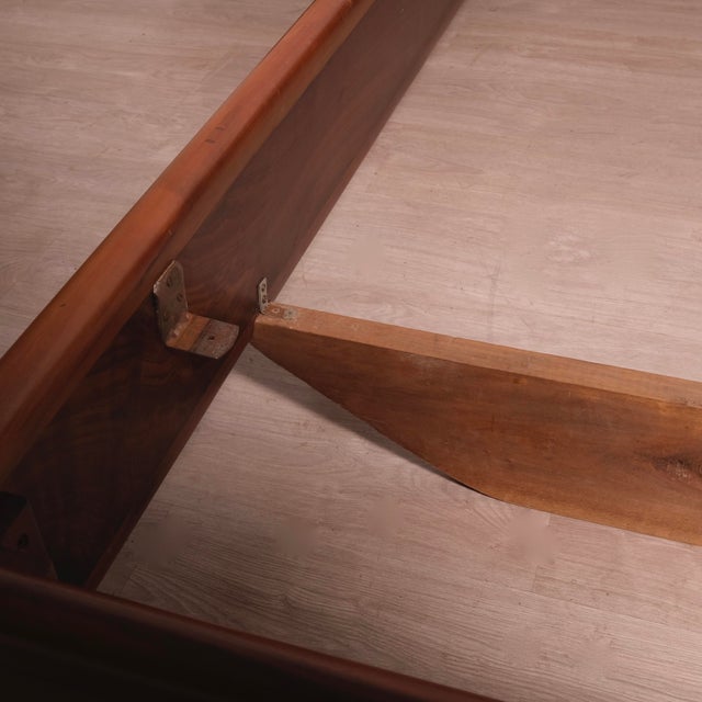 Double Bed Frame in Walnut, 1980s For Sale - Image 16 of 18