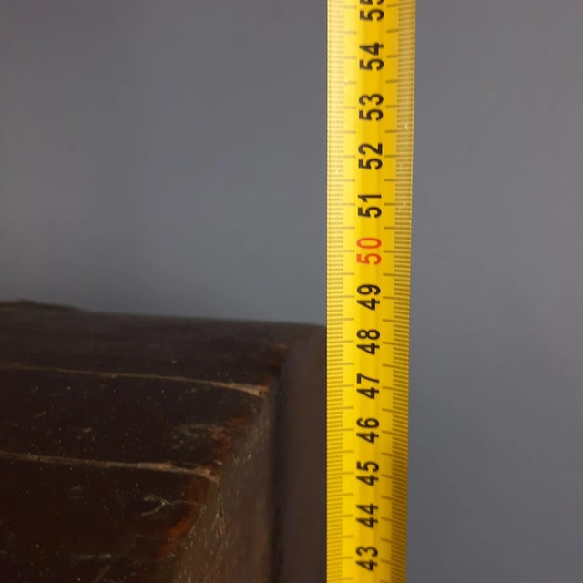 Vintage Industrial Wooden Iron Trunk, 1920s For Sale - Image 12 of 13