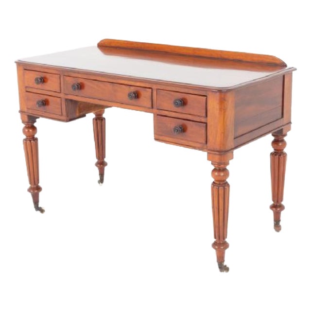 Victorian Desk Mahogany Writing Table, 1860s For Sale