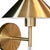 Worlds Away Matthew Izzo Home Talon Antique Brass and Acrylic Pole Wall Sconce With Metal Shade For Sale - Image 4 of 5