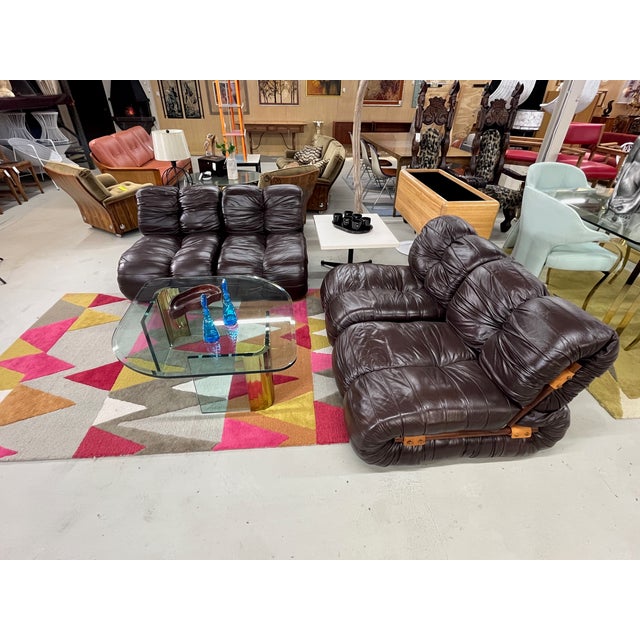 Modern Pace Collection Glass and Scalloped Brass Navette Oval Coffee Table For Sale - Image 10 of 12