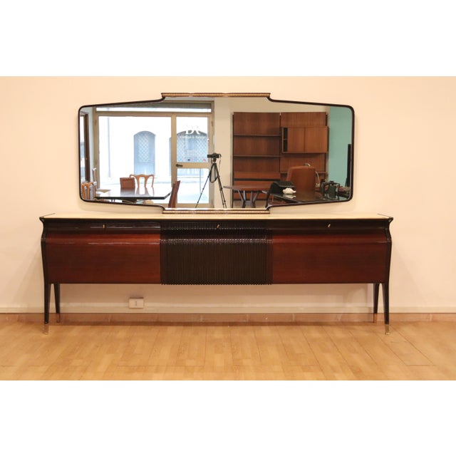 Metal Vintage Dining Room Suite by Osvaldo Borsani for Fratelli Turri, Italy, 1950s, Set of 9 For Sale - Image 7 of 18