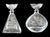 Charming midcentury vanity perfume set with two etched glass bottles and mirrored tray featuring cherubs. A glamorous...