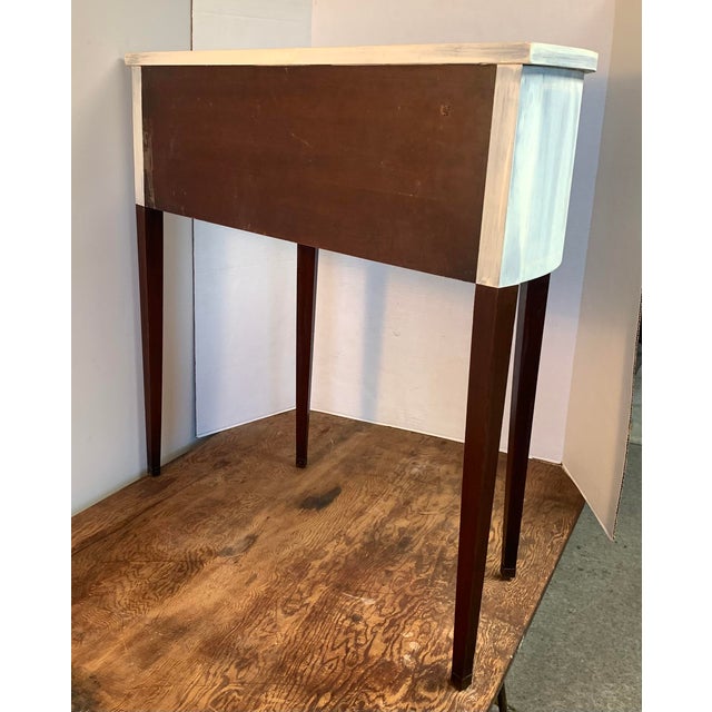 Mid 20th Century Mahogany Demilune Bow Front Console Table With Drawers For Sale - Image 5 of 9