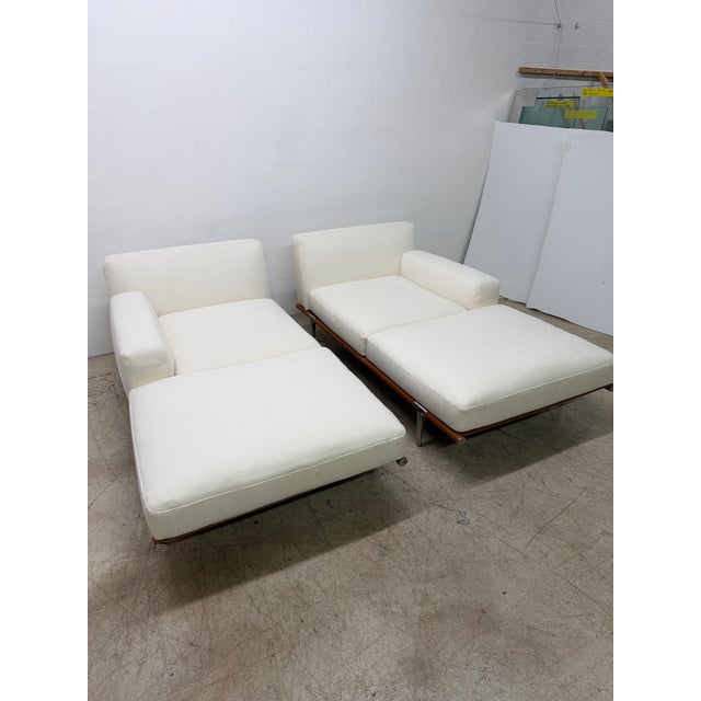 Modern Let It Be Modular Fabric and Leather Daybeds for Poltrona Frau - A Pair For Sale - Image 3 of 18