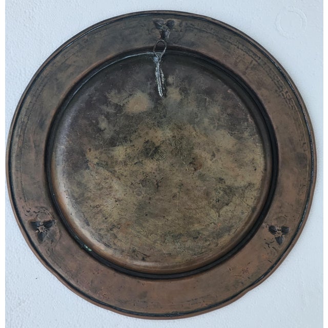 1900 - 1909 Roycroft Arts & Crafts Copper Charger – Hand‑Hammered, Mission Era 1900s For Sale - Image 5 of 17