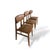Wood Dining Chairs in Teak and Vinyl, Set of 3 For Sale - Image 7 of 9