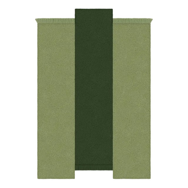 Green Rectangle Shape Out Rug from Marqqa For Sale