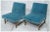 Wood 1950s Sky Blue Edward Wormley for Dunbar Slipper Chairs - Set of 2 For Sale - Image 7 of 7