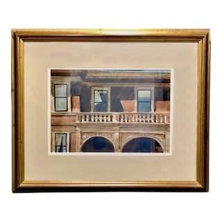 Architectural Abstraction in Watercolor by William Gilroy For Sale