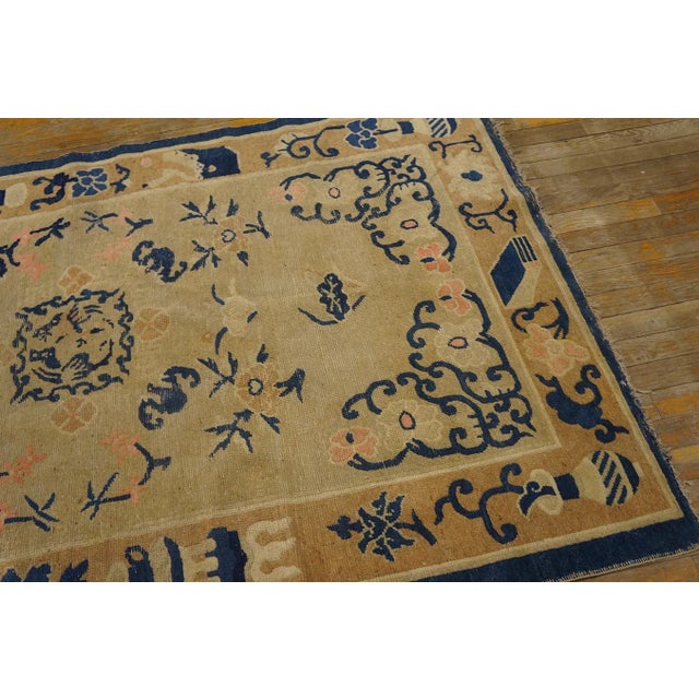 Beige Early 20th Century Chinese Peking Rug For Sale - Image 8 of 9