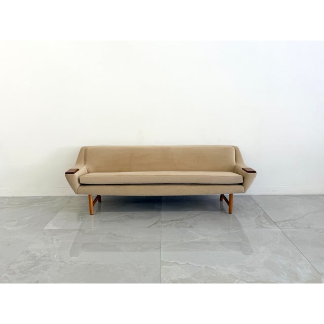 Danish Modern Sofa With Teak Paws, Oak H - Base, 1960's, 2 Configurations For Sale In Las Vegas - Image 6 of 16