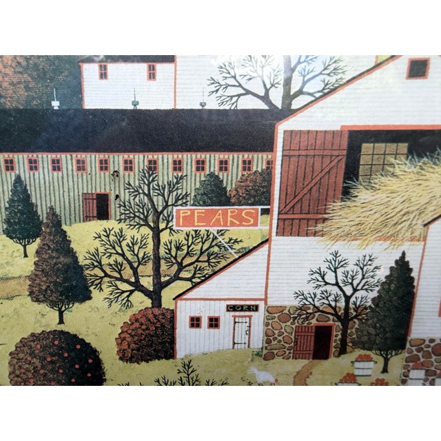 Folk Art 1970s Charles Wysocki Framed Print Titled "Apples, Pears and Plums" For Sale - Image 3 of 4