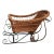 1970s Wicker Sleigh on Wrought Iron Runners For Sale