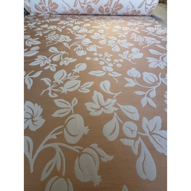 Over 25 Yards of Peach and Cream Flower Pattern Fabric. For Sale In Philadelphia - Image 6 of 6