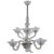 Large Murano Clear Glass Chandelier, 1940s For Sale - Image 8 of 8